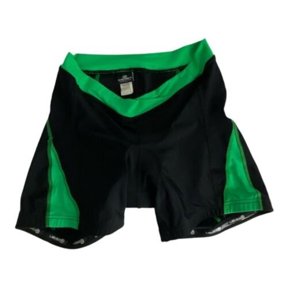 Canari Womens Biking Cycling Shorts Size Large Black Green Padded Shorts